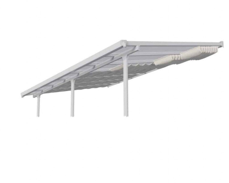 image 1 of Patio Cover Roof Blinds 3 x 4.25 - L290 x W54 cm - White | White