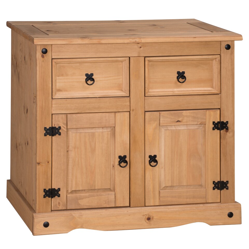 image 1 of Mercers Furniture Corona 2 Door 2 Drawer Sideboard Cupboard Cabinet Storage Dresser Solid Wood Pine Wooden with Mexican Styling