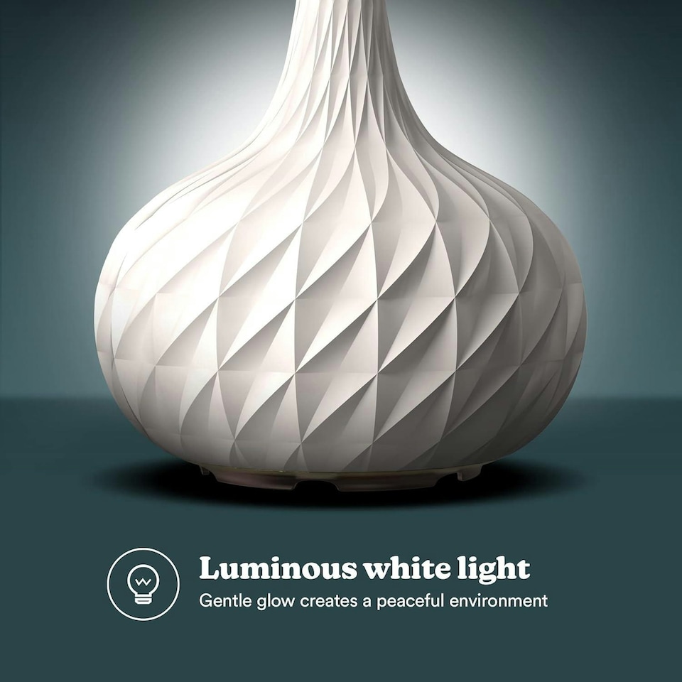 image 1 of Homedics Ellia Harmony Ultrasonic Cordless Tall Vase Homedics Ellia Harmony Ultrasonic Cordless Tall Vase Diffuser White White