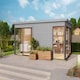image 3 of Domeo 3 + Domeo 3 Al pack ISO-Log Cabin, Wooden Garden Room, Timber Summerhouse, Home Office - L528.4 x W341.5 x H239.4 cm Brown