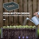 image 3 of Outsunny Set of 2 Raised Garden Bed Galvanised Planter Box Easy Setup Dark Grey
