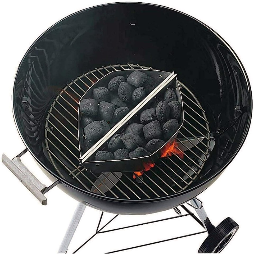 image 1 of GEEZY Briquette Holders Charcoal BBQ Grill Accessory Silver Set Of 2
