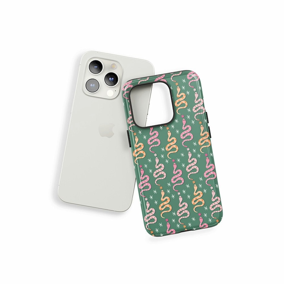 image 1 of Sneaky Snakes Phone Case | Green | iPhone 15
Tough | iPhone 15
Tough
