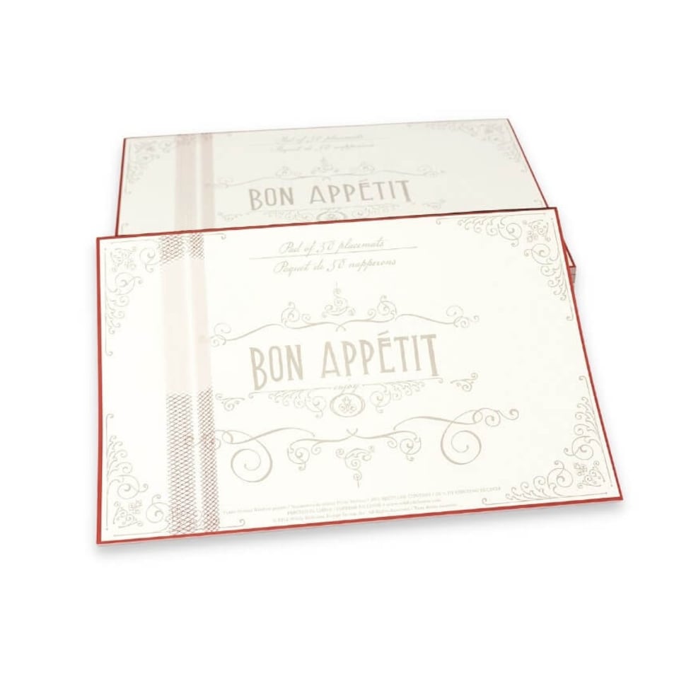 image 1 of Verano Spanish Ceramics Bon Appetit Placemats - 12 Pads (600 Sheets)