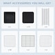 image 7 of PawHut 30 Pcs DIY Expandable Pet Cage Steel Bars w/ Doors Trays Plastic Corners