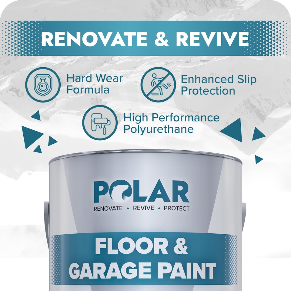 image 1 of Polar Anti-Slip Floor & Garage Paint Heavy Duty | Grey | Light Grey | 5 litre