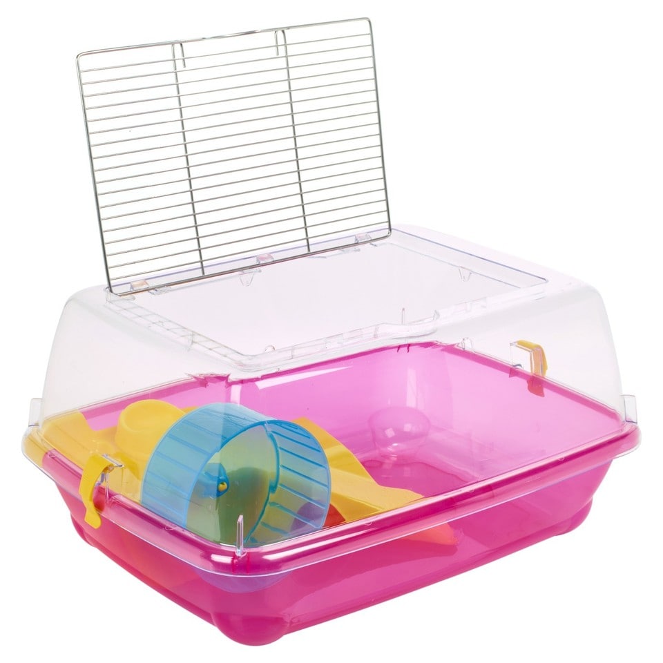 image 1 of Hamster Guinea Pig Pet Animal Terrarium Cage Play Wheel House Hutch Enclosure