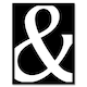 image 1 of And Ampersand Symbol Black White Minimal Design Framed Wall Art Print 12X16 In