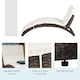 image 6 of Outsunny Garden Rattan Sun Lounger Foldable Patio Chaise Chair Brown