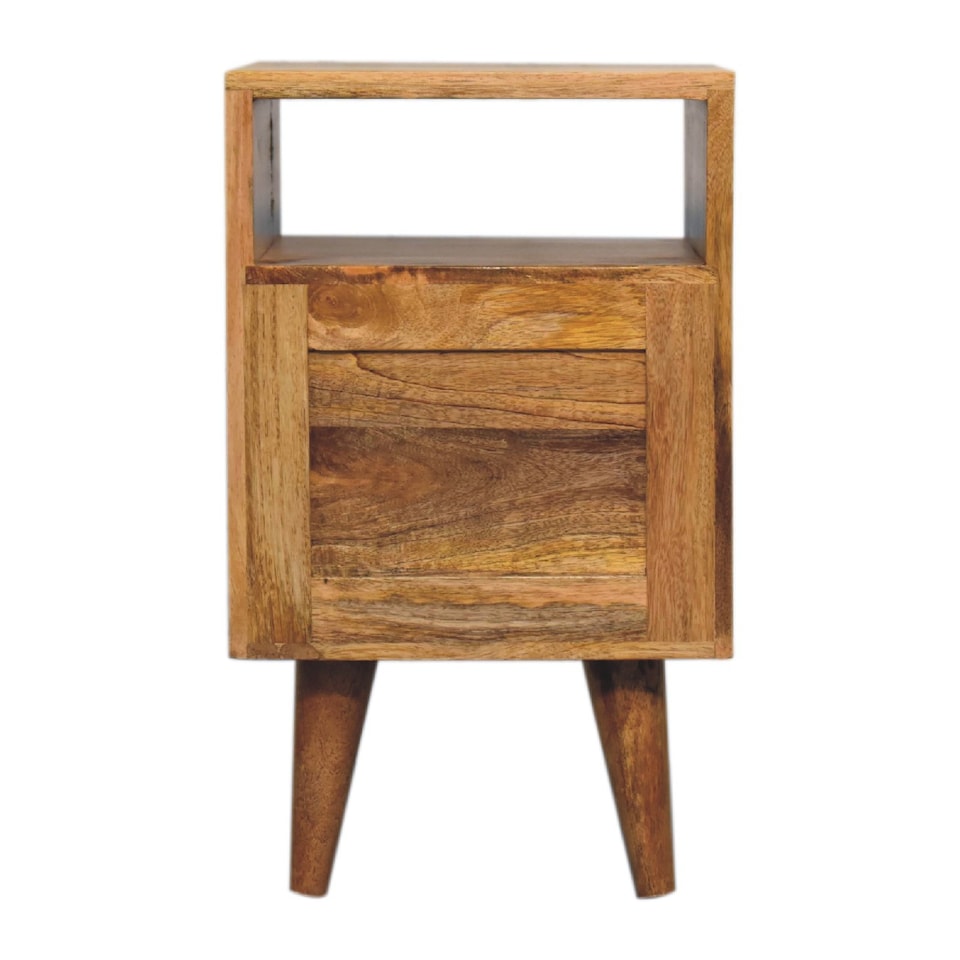 image 1 of Artisan Furniture Solid Wood Mini Oak-ish Classic Open Bedside