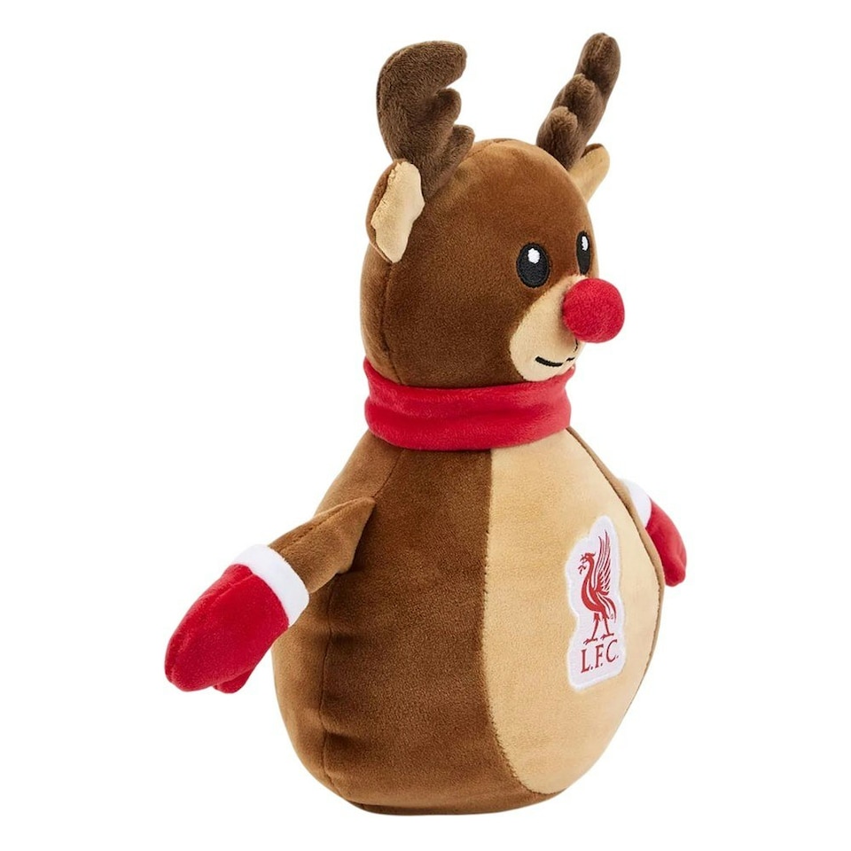 image 1 of Liverpool FC Reindeer Plush Toy - Brown/Beige - One Size