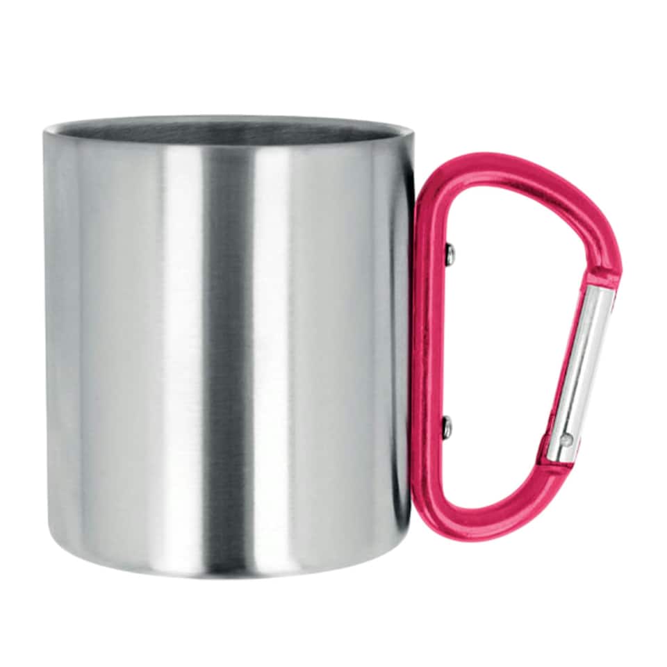 image 1 of MidOcean Trumbo Metal Carabiner Clip Mug - Red - One Size