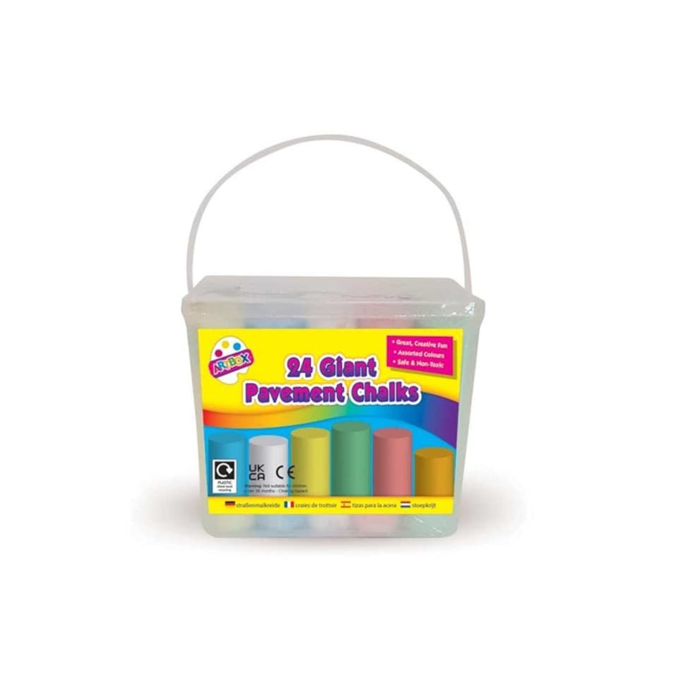 image 1 of Tub of 24 Giant Pavement Chalks