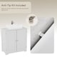 image 5 of Bath Vida Priano 2 Door Under Sink Freestanding Bathroom Cabinet, White | White | 1