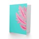 image 2 of Turquoise Sea Ocean Marina Plant Pink Art Card