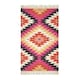image 2 of Homescapes Jakarta Handwoven Geometric KIlim Wool Rug - 160 x 230 cm | Pink | Pink, orange, black, white and yellow