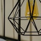 image 5 of ValueLights Pair Black Metal Cage Ceiling Light Shades & Bulbs | Black