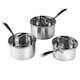 image 1 of ProChef 3 Piece Stainless Steel Saucepan Set with Lid 16 18 20cm