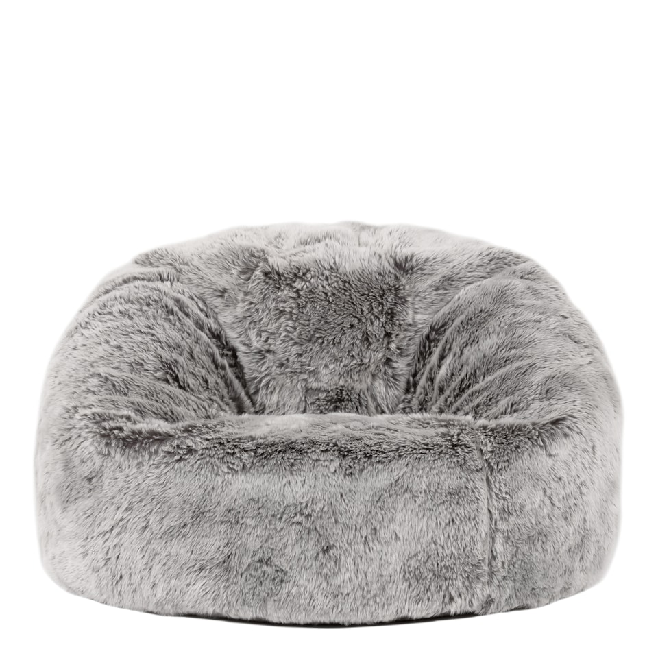 image 1 of Kids Classic Faux Fur Bean Bag Chair Arctic Wolf Grey Bean Bags for Children | Grey | Arctic Wolf Grey | 1
