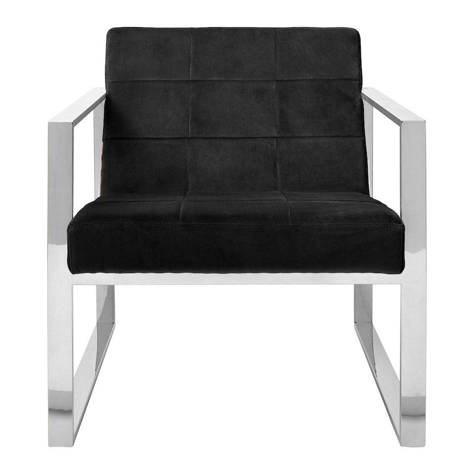 image 1 of Interiors by Premier Vogue Black Velvet Cocktail Chair