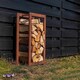 image 2 of Rust Finish Medium Wood Storage Brown