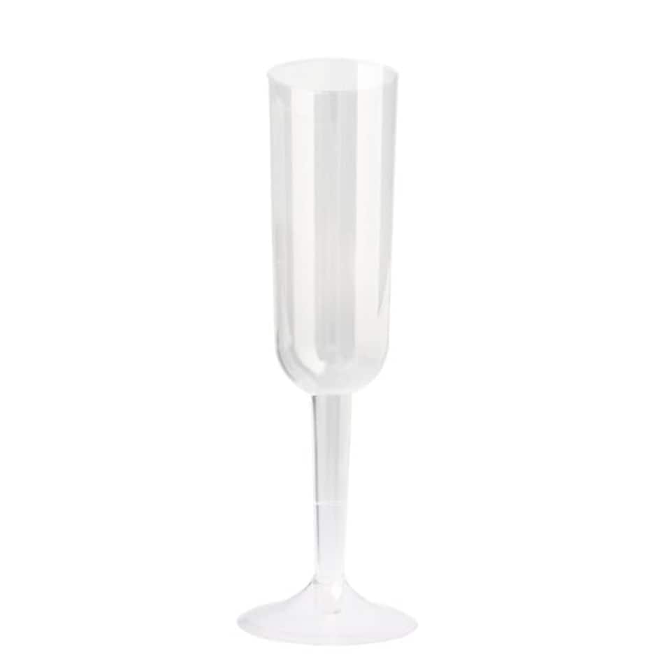 image 1 of Premier Stylz Clear Plastic Champagne Flutes 207ml - Pack of 4
