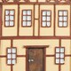 image 2 of Half-Timbered Bird House Decor Red