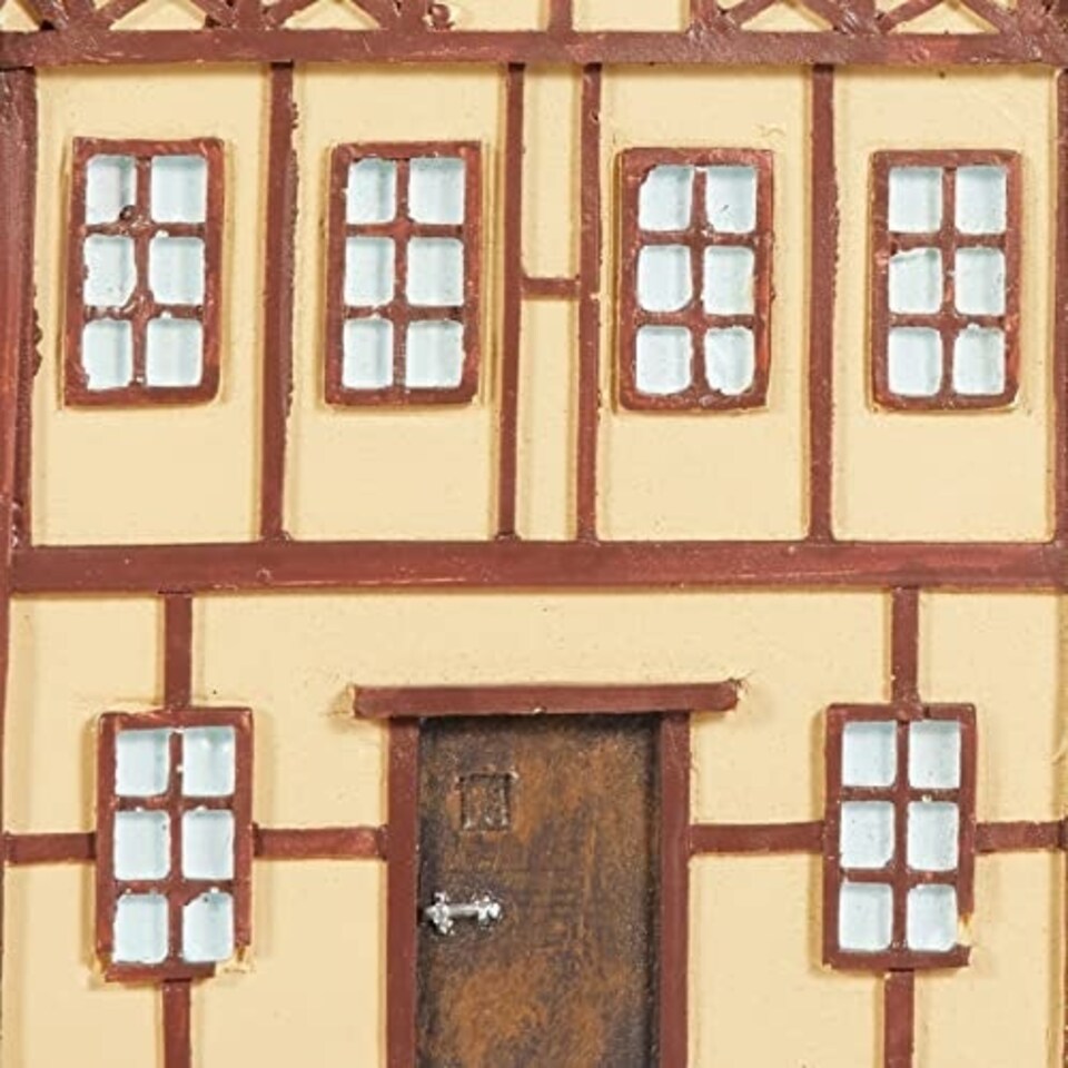 image 1 of Half-Timbered Bird House Decor Red
