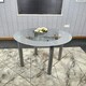 image 10 of Glass Grey Dining Table Round Dining Table Dining Room Kitchen Furniture Grey