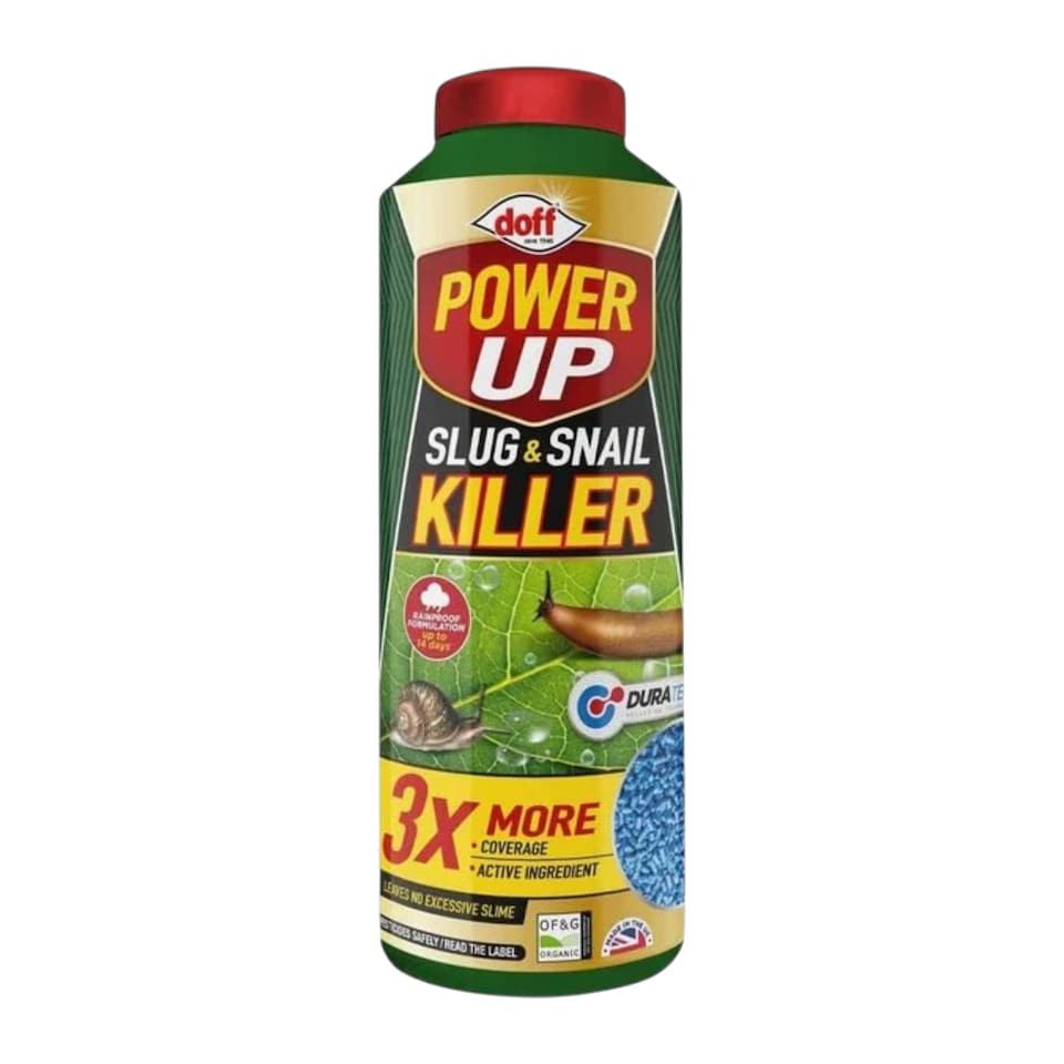 image 1 of Doff Power Up 500g Slug and Snail Killer 3 Times More Coverage Ferric Phosphate Formula Controls Slugs and Snails Easy to Use