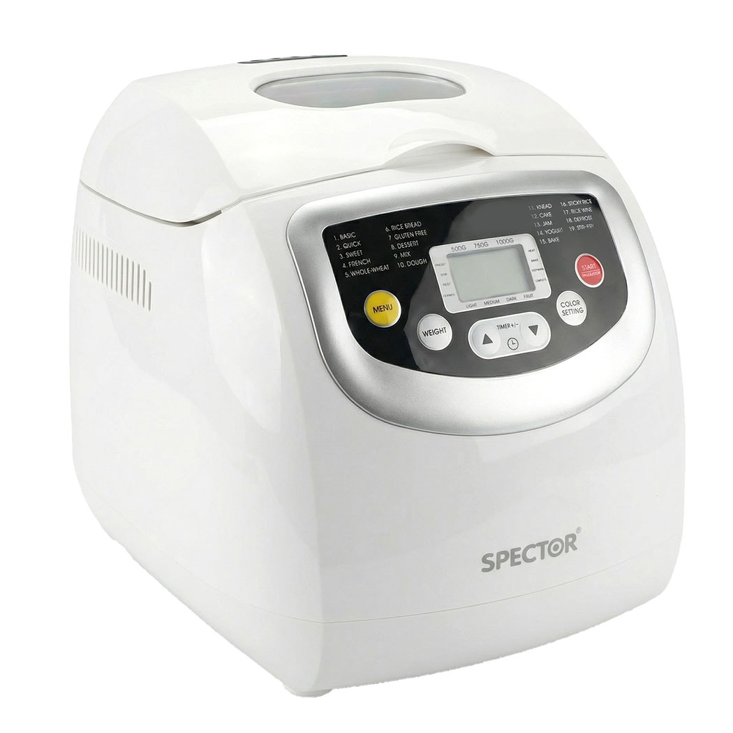 Spector 2LB Stainless Steel Automatic Bread Maker 19 Program Non Stick Timer