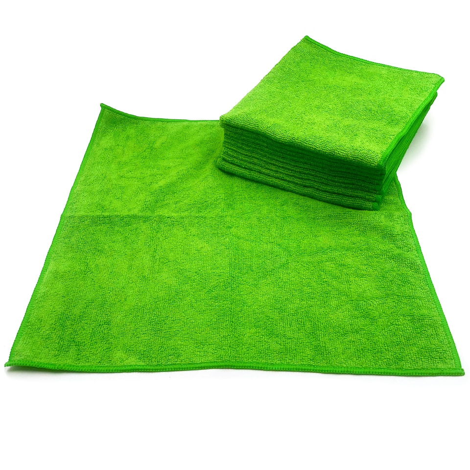 image 1 of Microfibre Cleaning Cloth 40x40cm Super Absorbent Lint Free Microfiber Cloths Cleaning for Home, Kitchen, Mirrors, Car - Pack of 10