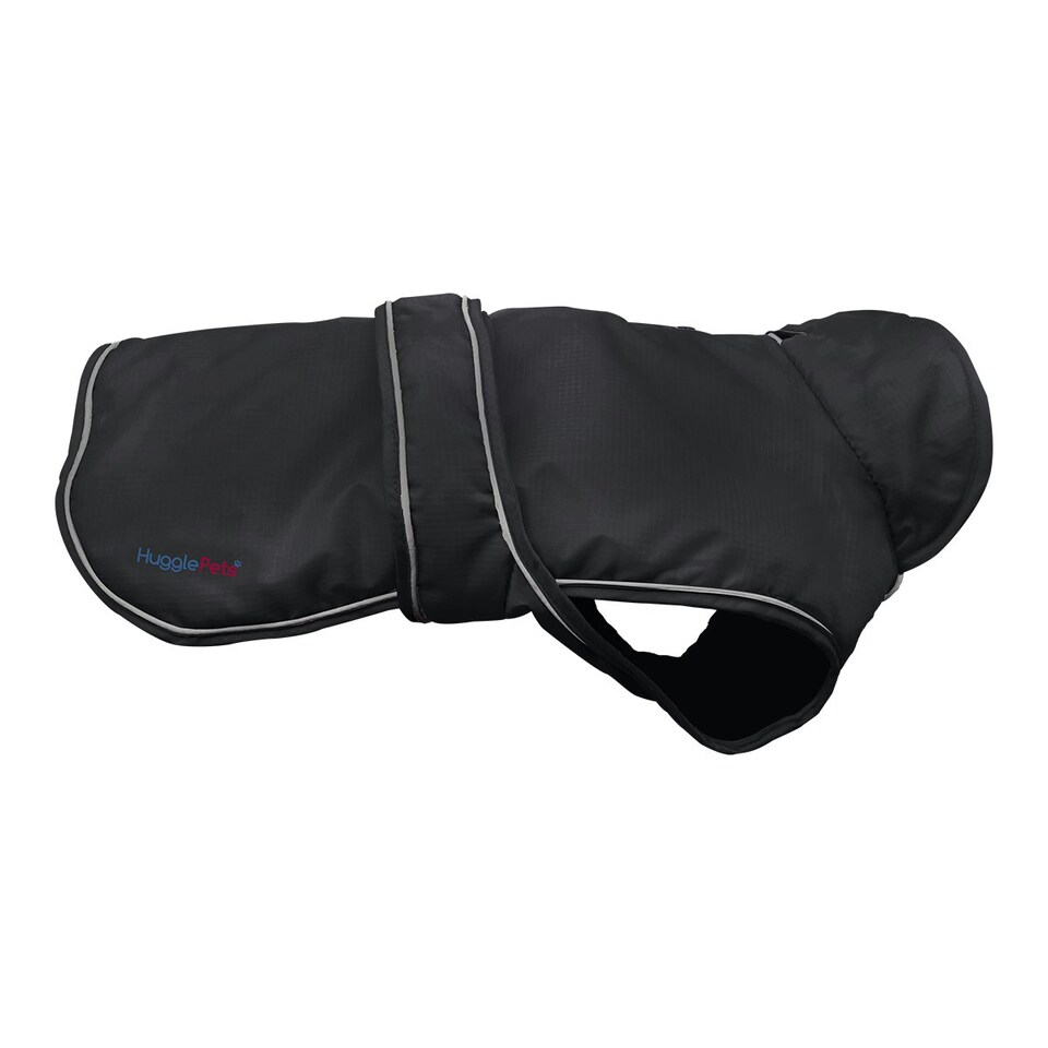 image 1 of HugglePets Arctic Armour Dog Coat Black | L