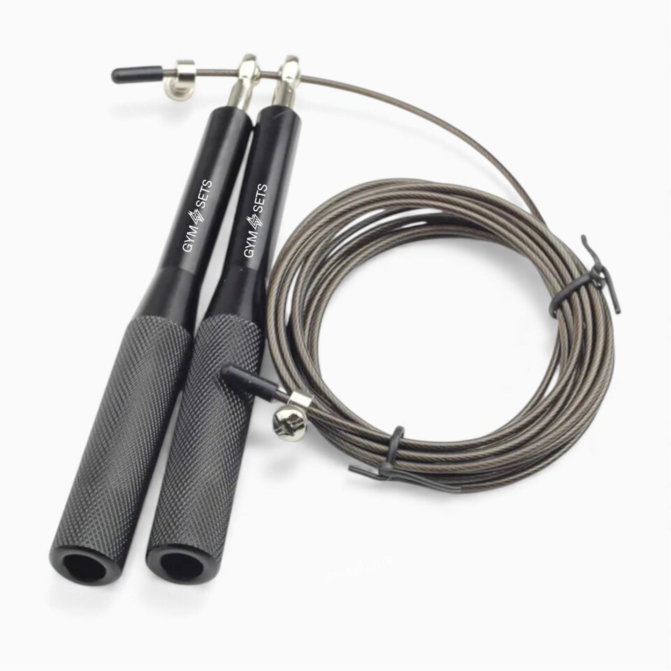 image 1 of GYM SETS Skipping Rope (Steel Velocity)- (Black)