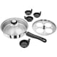 image 2 of Judge Essentials Stainless Steel 4-Cup Egg Poacher Pan with Lid