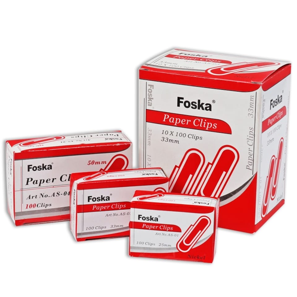 image 1 of Pack of 100 25mm Nickel Silver Paper Clips