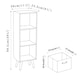 image 4 of Cedar Grey 3-Tier 3-Drawer Cube Shelving Unit with Scandinavian Legs | Yellow | Yellow & Pine | 1