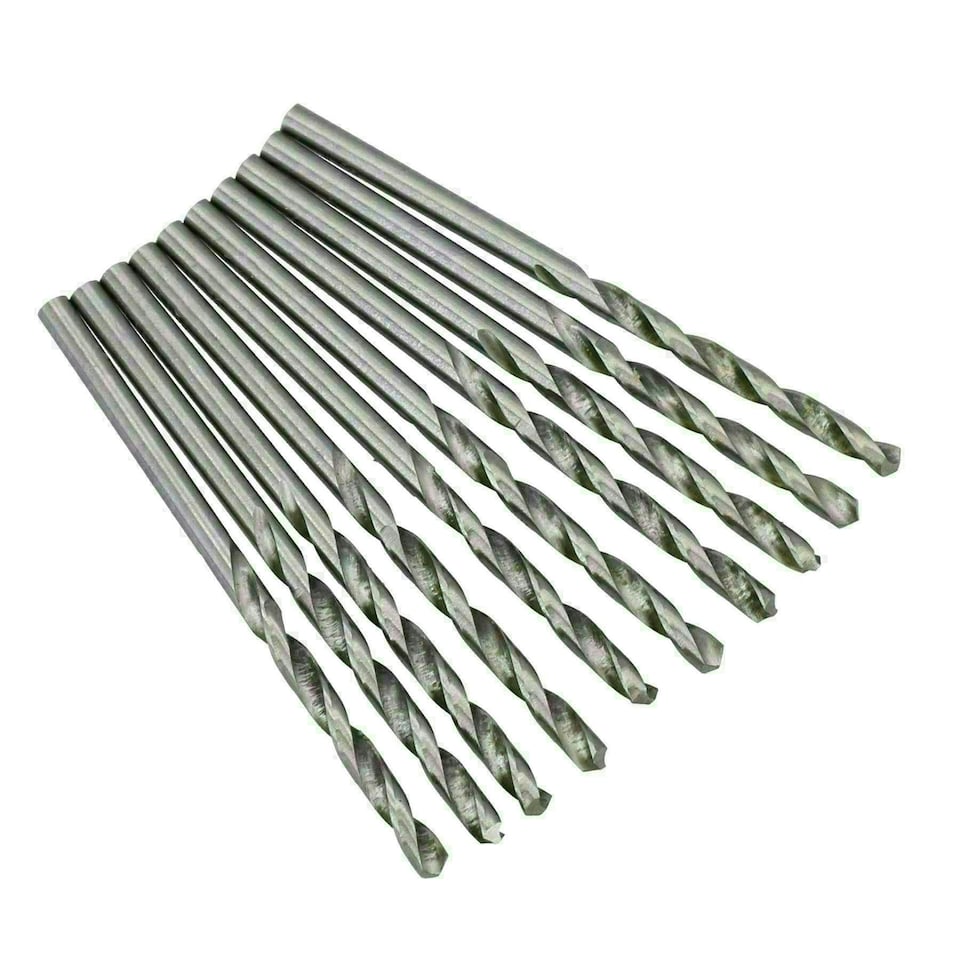 image 1 of 3mm Metric HSS Drill Bits for Metal Wood Plastics Model Making Drill 10pk