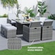 image 4 of Direct Wicker 9 Pieces Outdoor Rattan Garden Dining Table and Chair Set
