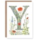 image 1 of Letter Y Watercolour Pencil Poppy Garden Her Birthday Card