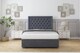 image 1 of Sloomy Montana Steel Plush Divan Bed With Mattress 2 Drawers Same Side With 54" Floor Standing Headboard 4'6 Double | Grey | Steel | Double | 1