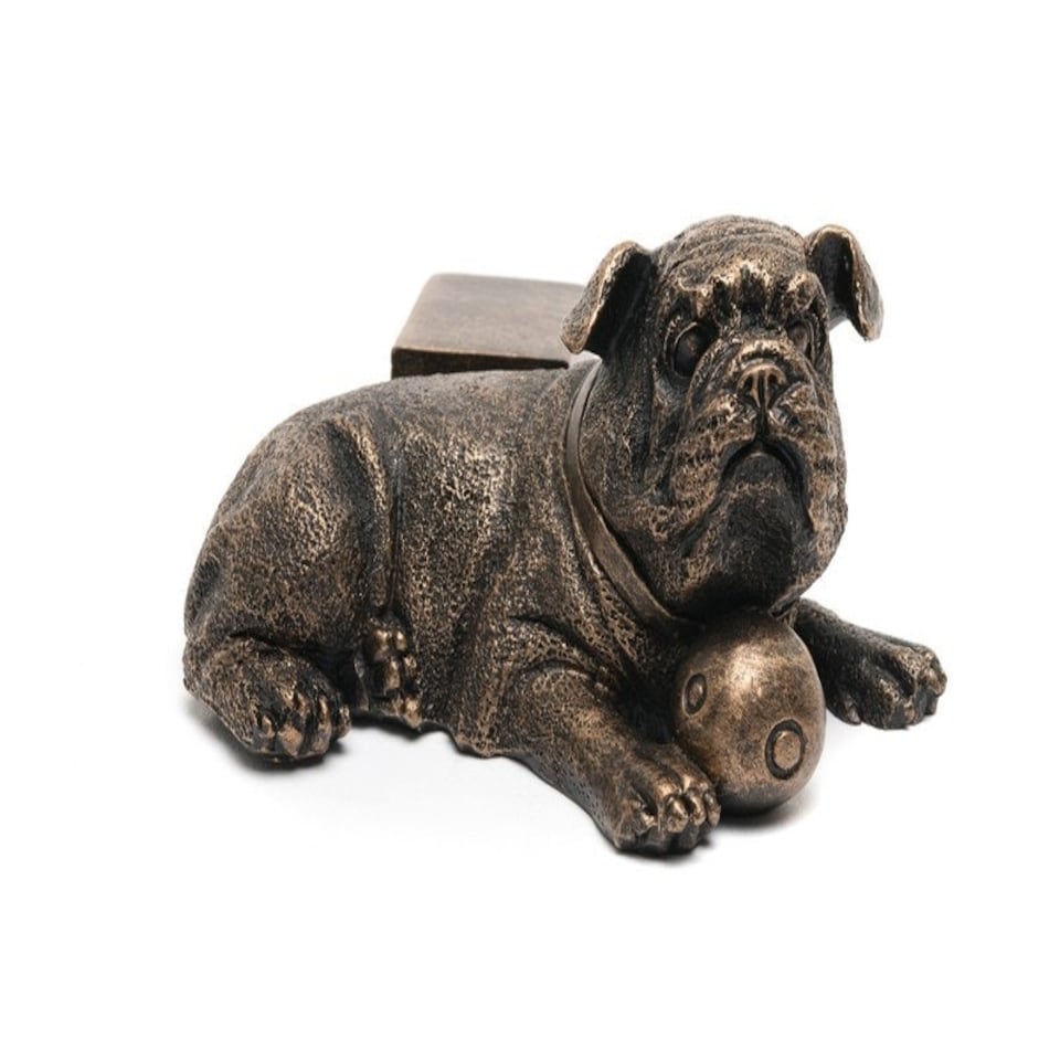 image 1 of Resting British Bulldog Plant Pot Feet - Set of 3 - L8.2 x W9 x H8.5 cm | Grey