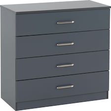 Dakota 4 Drawer Chest Grey | Dark Grey