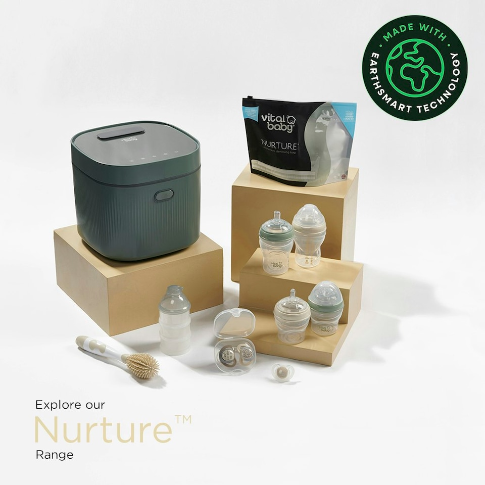 image 1 of Vital Baby Nurture sterilising set - olive green