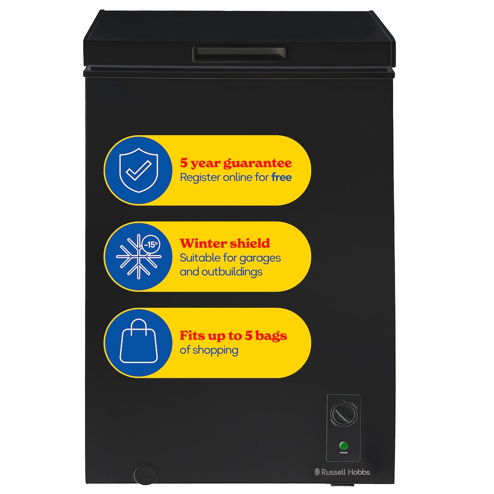 image 1 of Russell Hobbs RH99CF0E1B Chest Freezer 99L Freestanding Black 5 Year Guarantee