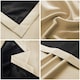 image 2 of Beige Eyelet Total Blackout Thermal Curtains  - 66 x 84 Inch Drop - 2 Panel Cream