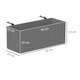 image 5 of Outsunny Set of 2 Hanging Flower Boxes, 50 cm Long, Rattan Look, Grey Grey | Grey