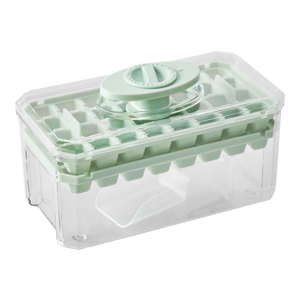 image 1 of Living and Home 64-Grid Press Type Ice Cube Mold Box