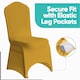 image 8 of Chair Cover Spandex Polyester Stretch Fabric Dining Slipcovers - 10pcs