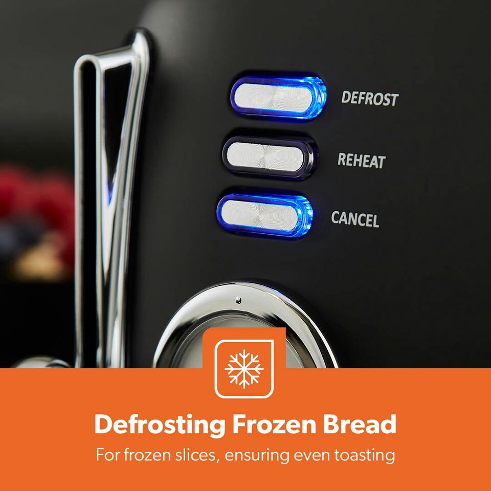 image 1 of GEEPAS Toaster 4 Slice 1500W | Vintage Retrovive Black